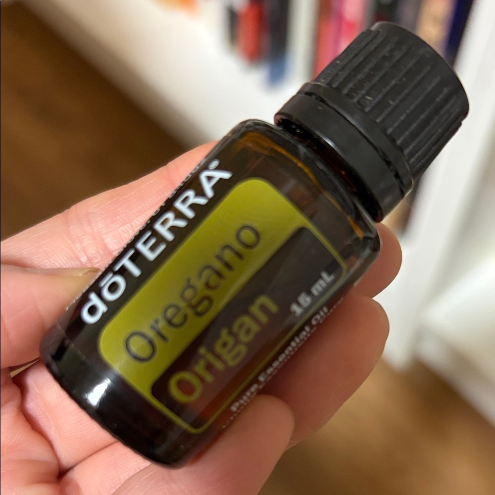 doTERRA Oregano Oil with Black Cap and Brown Bottle